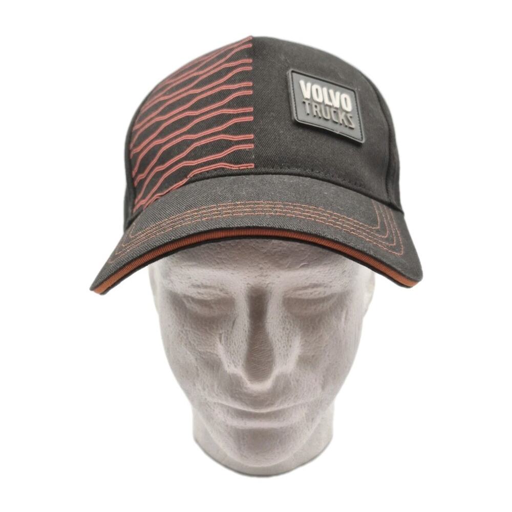 Volvo Trucks Cap Black Orange Official Merchandise Adjustable Strapback NEW